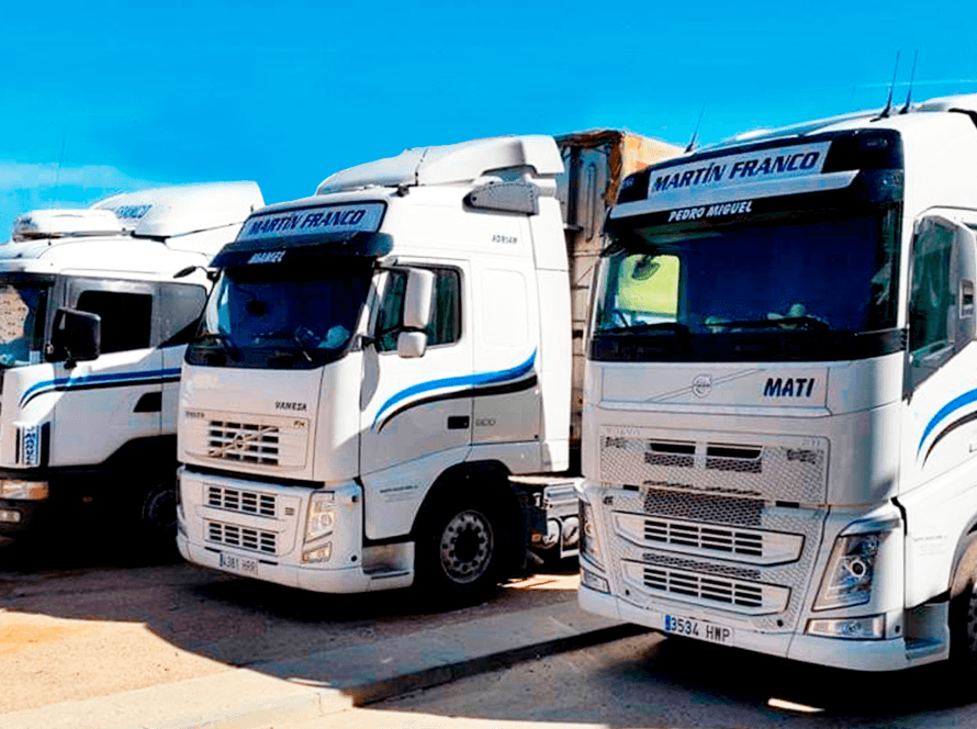 Transporte de contenedores por carretera - camiones Martín Franco